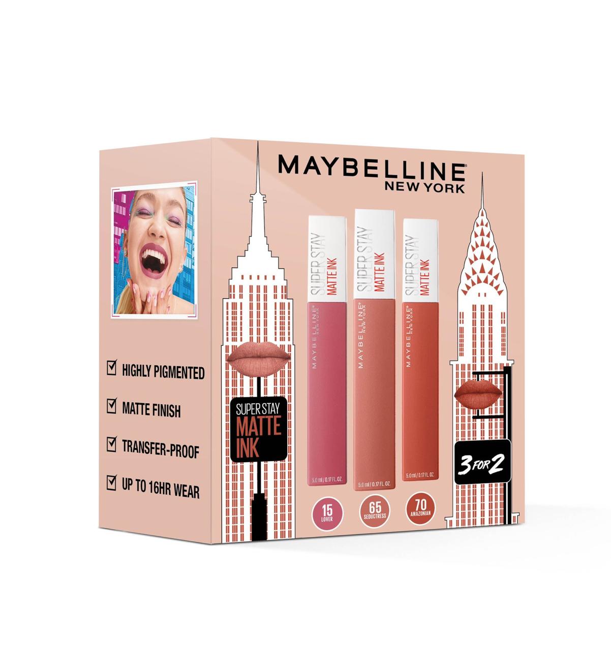 Maybelline New York 3 x SuperStay Matte Ink Lipstick Maybelline New York 3 x SuperStay Matte Ink Lipstick