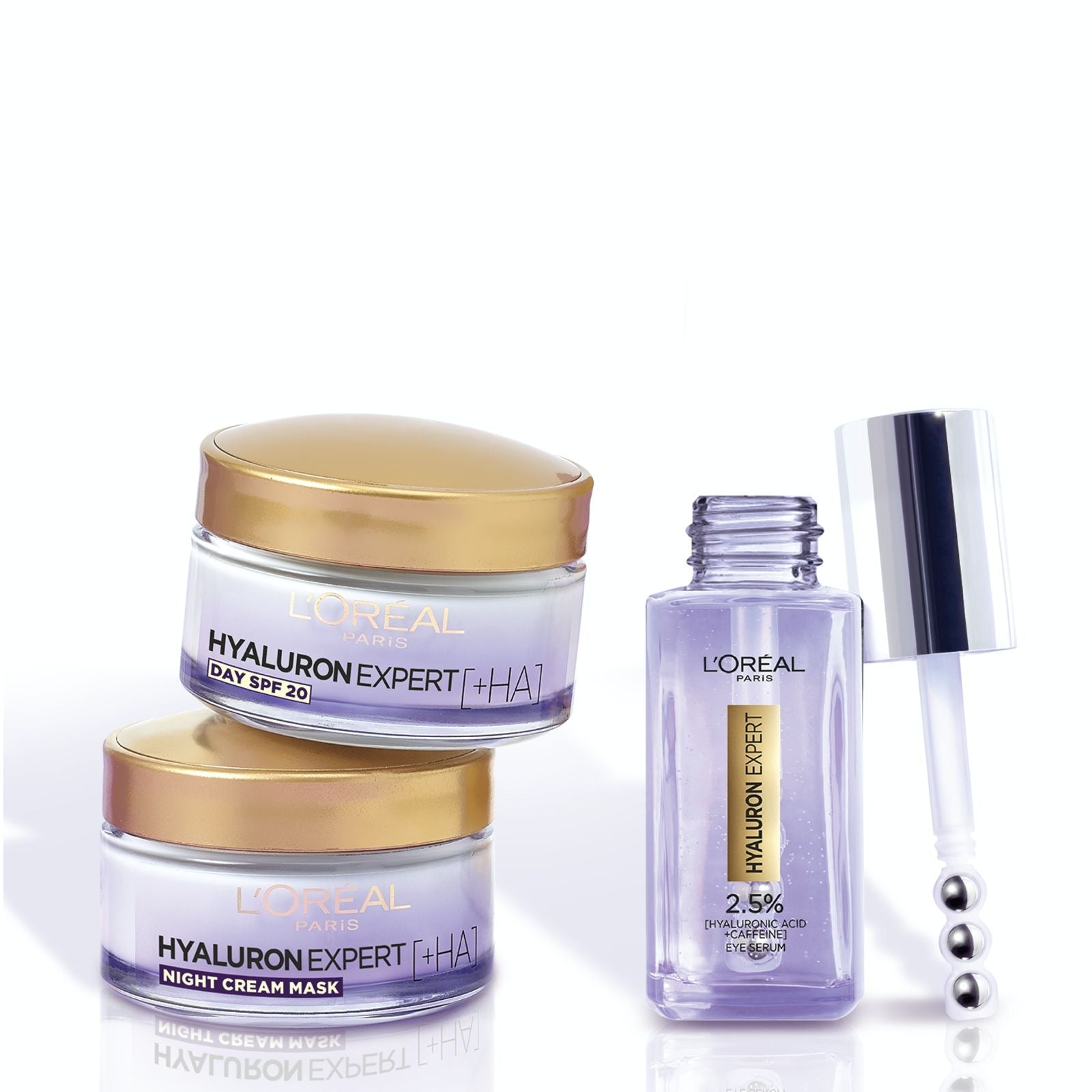 L'Oréal Paris - Makeup Hyaluron Expert Day+ NightCream + Eye Serum 20ML L'Oréal Paris - Makeup Hyaluron Expert Day+ NightCream + Eye Serum 20ML