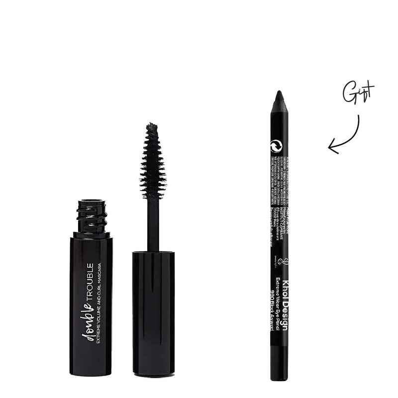 Mini Double Trouble Extreme Volume And Curl Mascara
