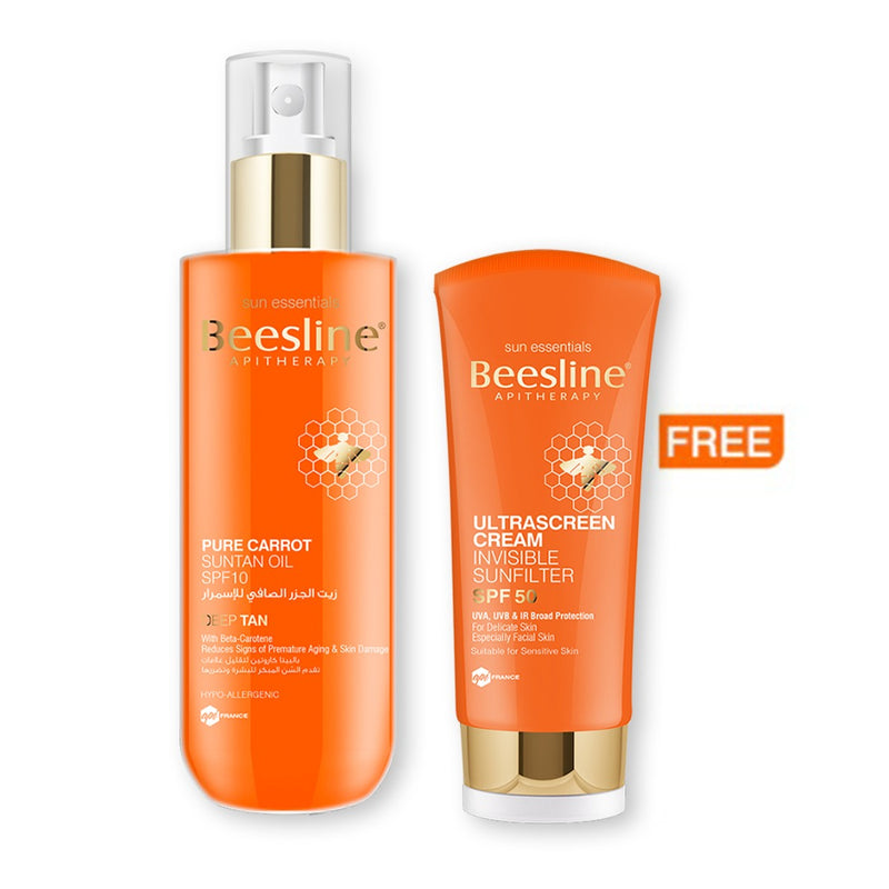 Pure Carrot Suntan Oil Spf 10+ Ultrascreen Cream GIFT