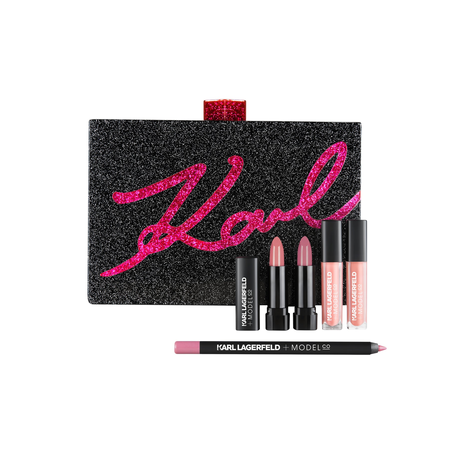 Karl Lagerfeld + Modelco Minaudiere Mini Lip Kit Karl Lagerfeld + Modelco Minaudiere Mini Lip Kit