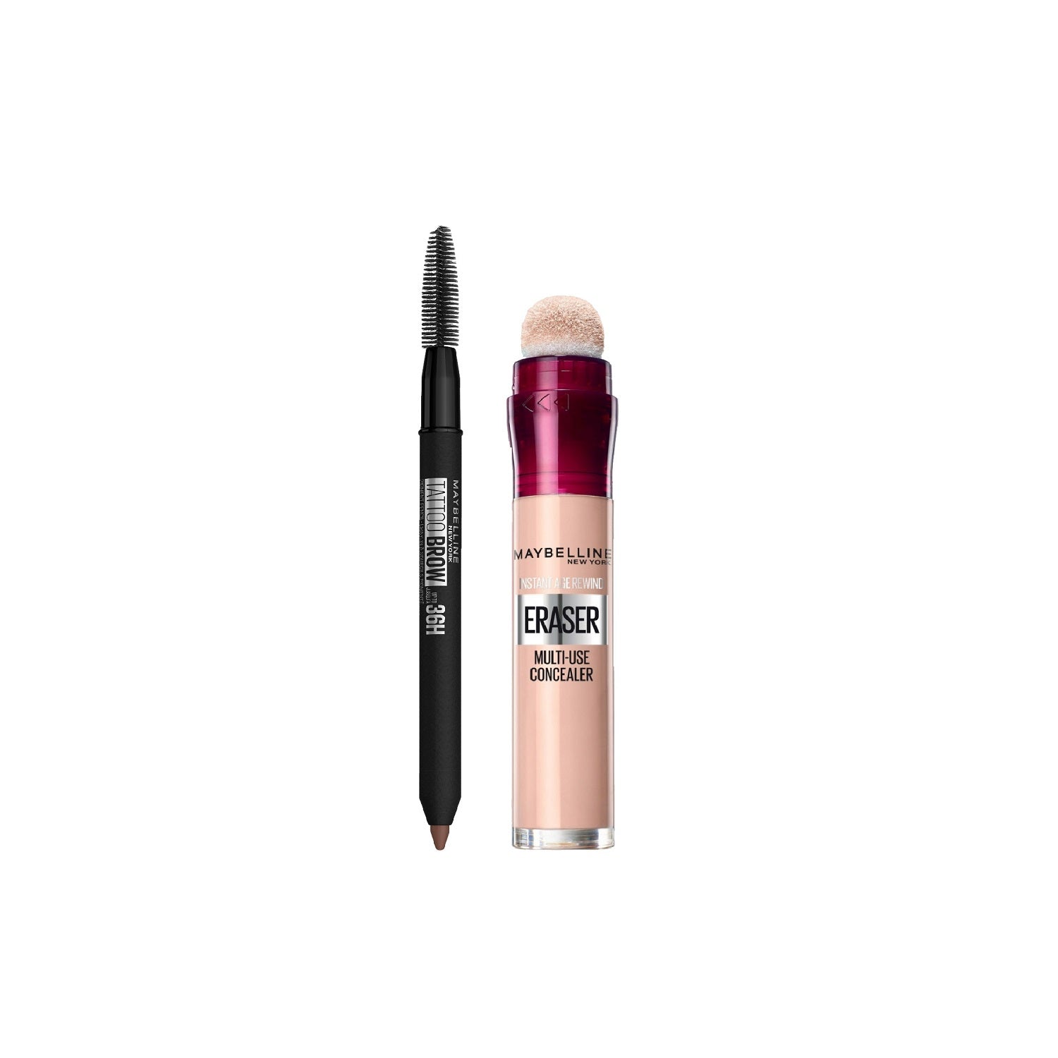 Maybelline New York Tattoo Brow 36H + Instant Age Rewind Eraser Dark Circles Treatment Concealer Maybelline New York Tattoo Brow 36H + Instant Age Rewind Eraser Dark Circles Treatment Concealer