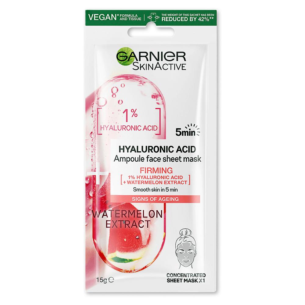 Garnier Watermelon Firming Ampoule Sheet Mask + 1% Hyaluronic Acid Garnier Watermelon Firming Ampoule Sheet Mask + 1% Hyaluronic Acid