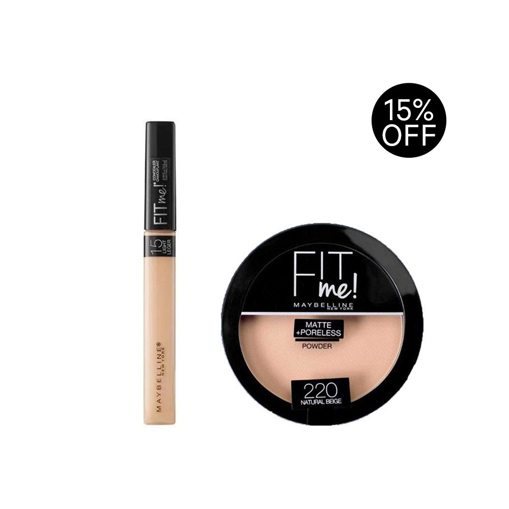 Maybelline New York Fit Me Concealer + Powder Bundle Maybelline New York Fit Me Concealer + Powder Bundle