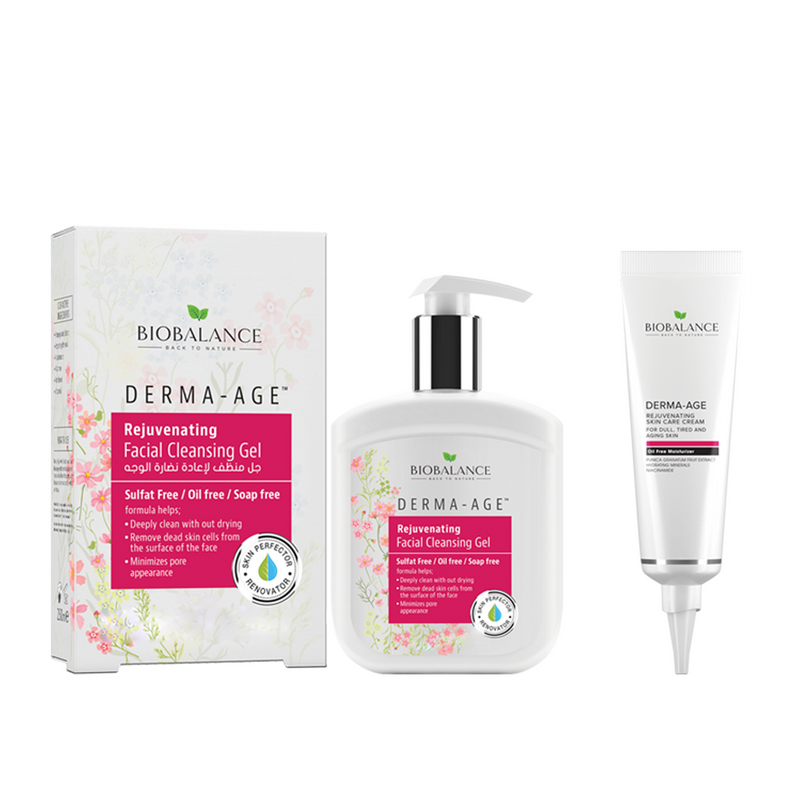 Derma Age Rejuvenating Skin Care Cream + Derma Age Rejuvenating Facial Cleansing Gel