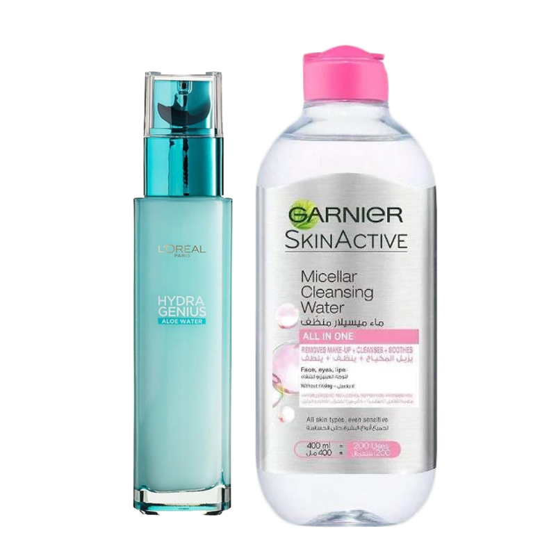 Hydra Genius Daily Liquid Care + Garnier Micellar Cleansing Water