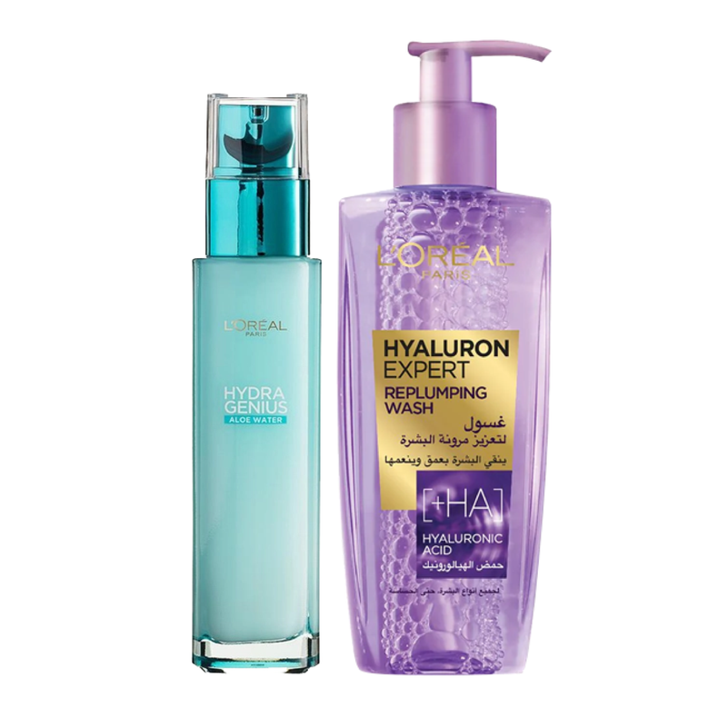 Hydra Genius Daily Liquid Care + Hyaluron Expert Replumping Face Wash