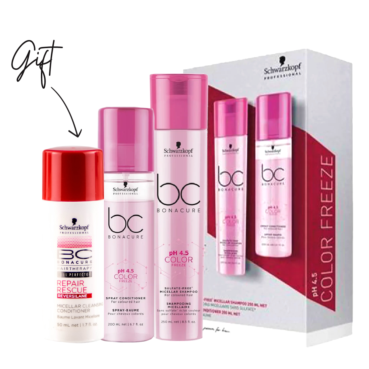 Schwarzkopf Professional BC ph4.5 CF Duo Pack + BC Repair Rescue Micellar Cleansing Conditioner Schwarzkopf Professional BC ph4.5 CF Duo Pack + BC Repair Rescue Micellar Cleansing Conditioner