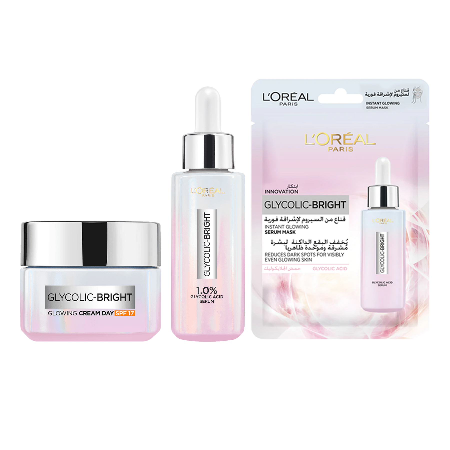 L'Oréal Paris - Makeup Glycolic Bright Day + Mask + Serum L'Oréal Paris - Makeup Glycolic Bright Day + Mask + Serum