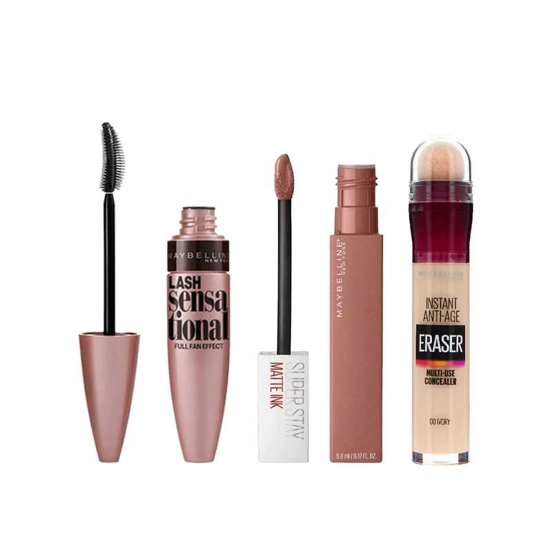 SuperStay Matte Ink Lipstick + Lash Sensational Mascara + Instant Age Rewind Eraser